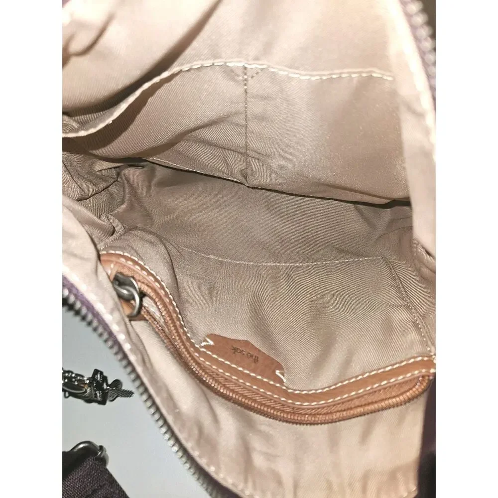 NWOT THE Sak Lucia Suede Leather Crossbody In Aubergine Color 11x12